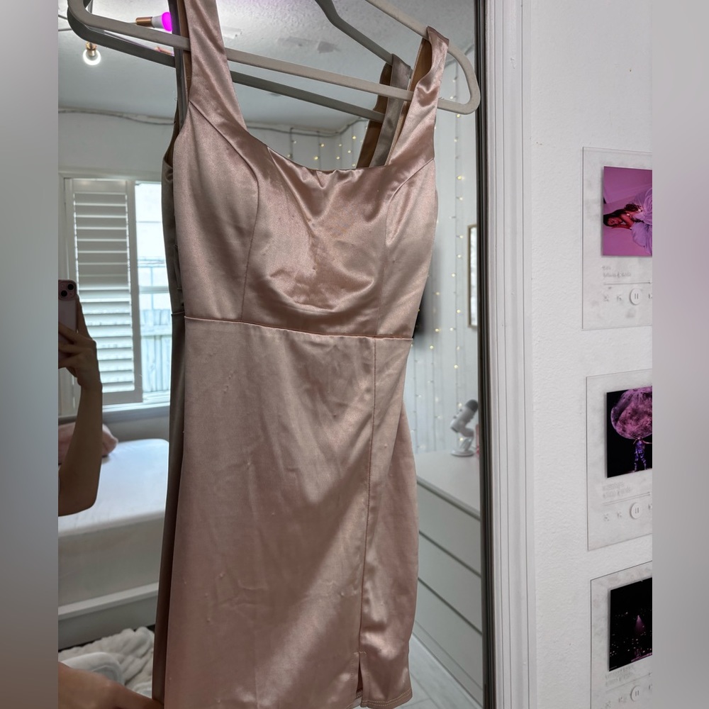 gold mini dress